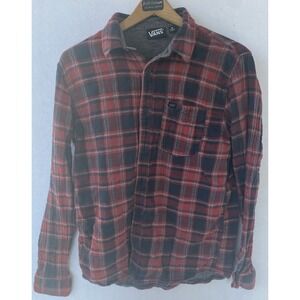 Vans Red Plaid‎ Flannel Shirt Womens Medium